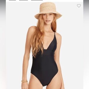 J. Crew Plunge one-piece swimsuit in Black size 0